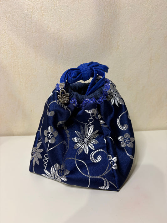 Petit sac  Bleu et argenté